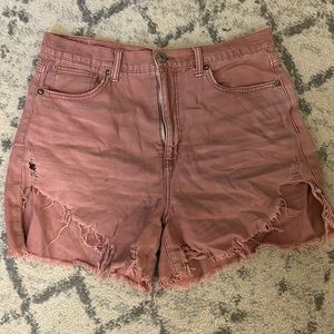 Mauve American Eagle jean shorts. Barley worn!